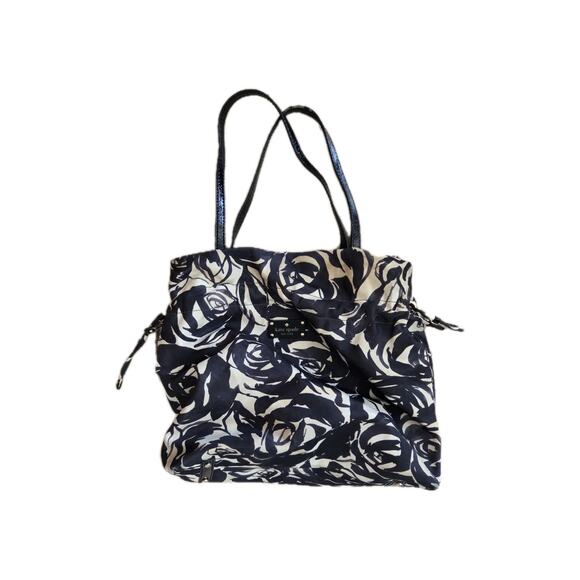 KATE SPADE ROSE PRINT NYLON PURSE - Picture 1 of 3